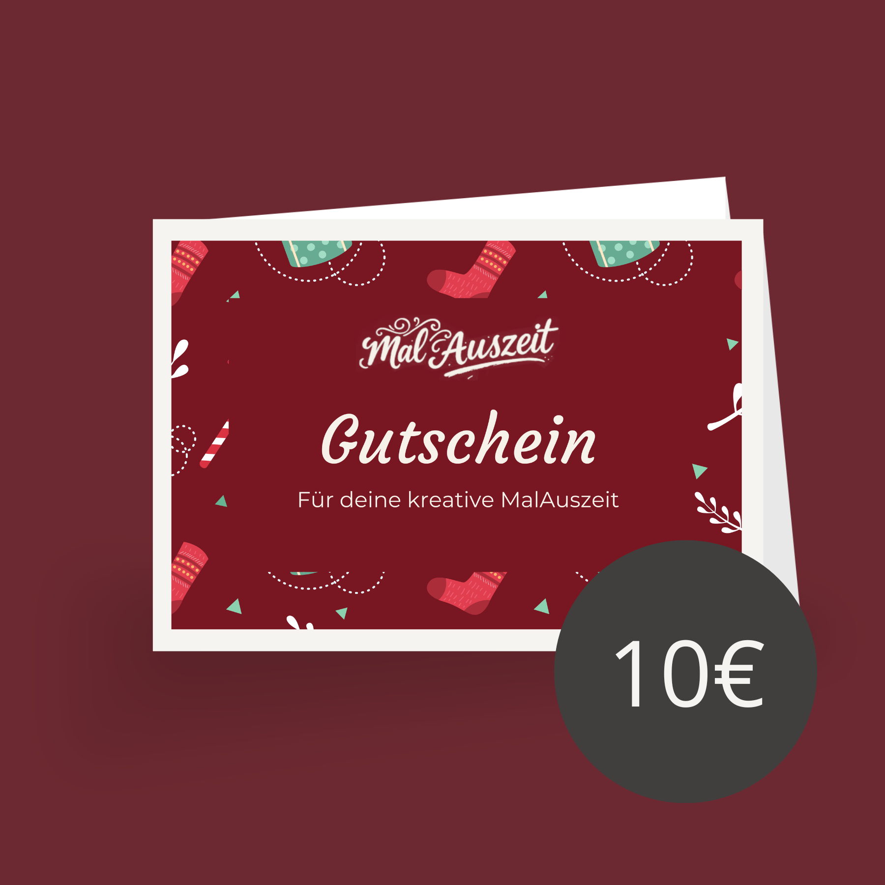 Weihnachten Malauszeit Gutschein