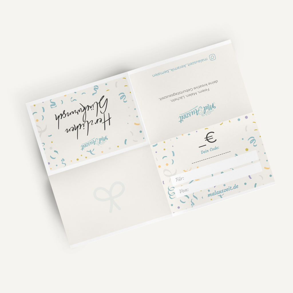 Geburtstag Malauszeit Gutschein