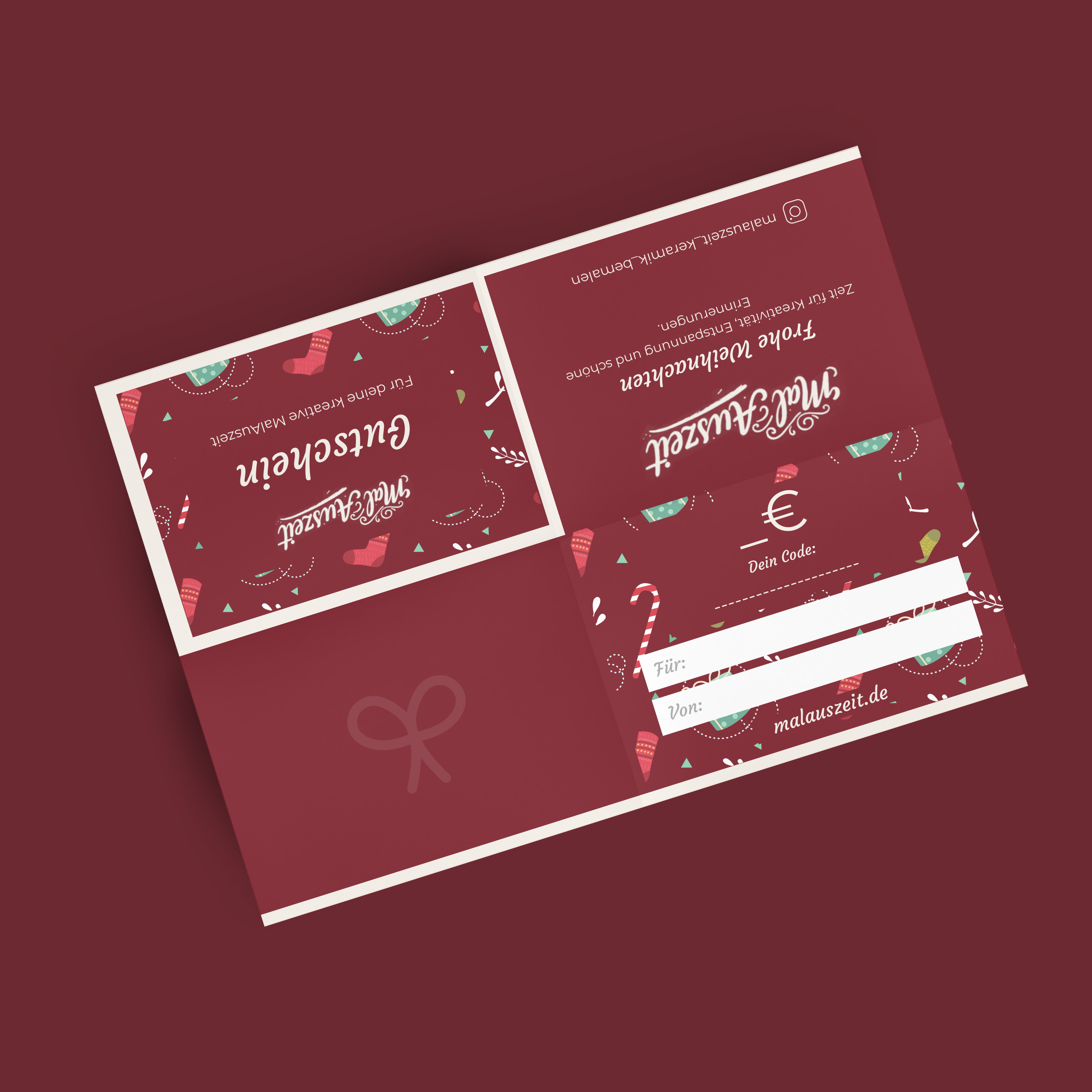 Weihnachten Malauszeit Gutschein