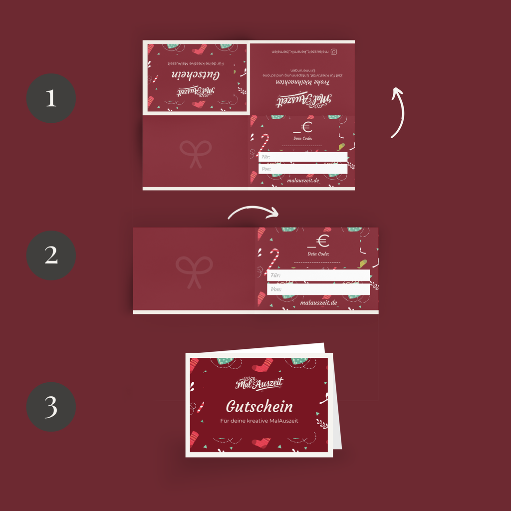 Weihnachten Malauszeit Gutschein