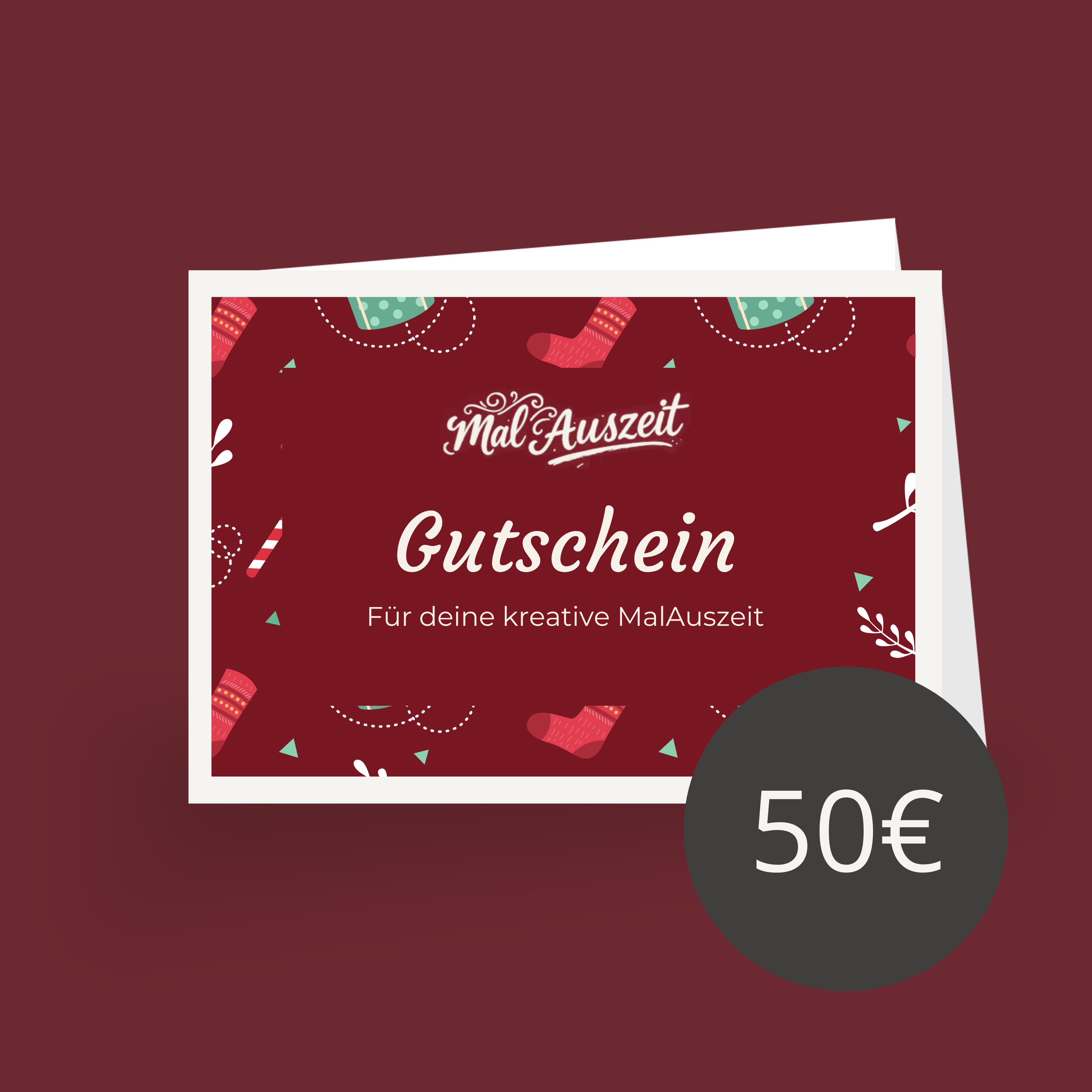 Weihnachten Malauszeit Gutschein