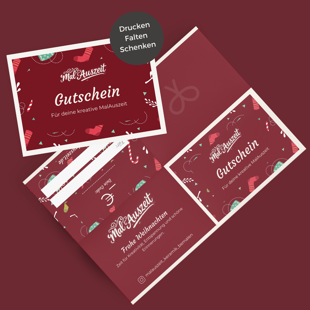 Weihnachten Malauszeit Gutschein