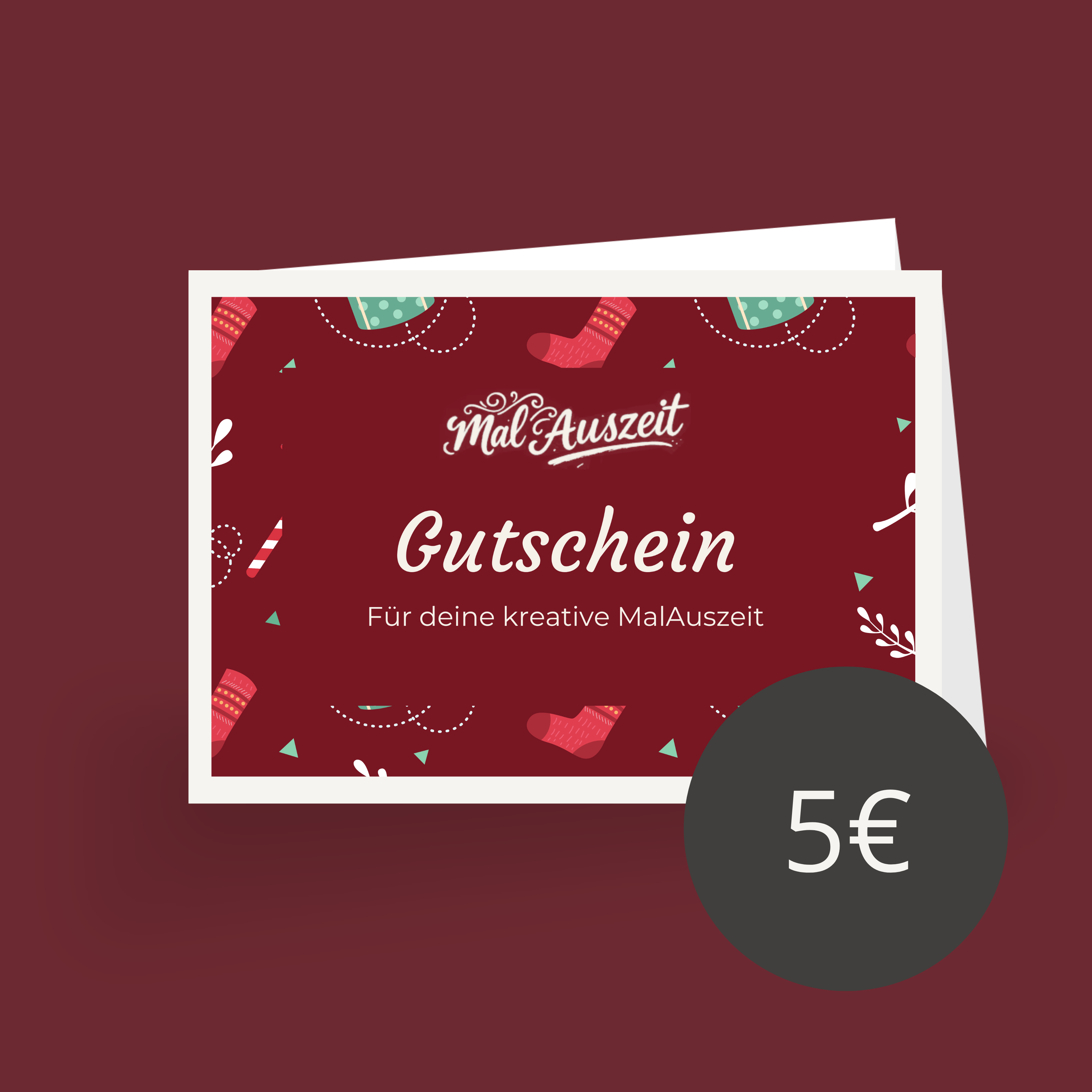 Weihnachten Malauszeit Gutschein
