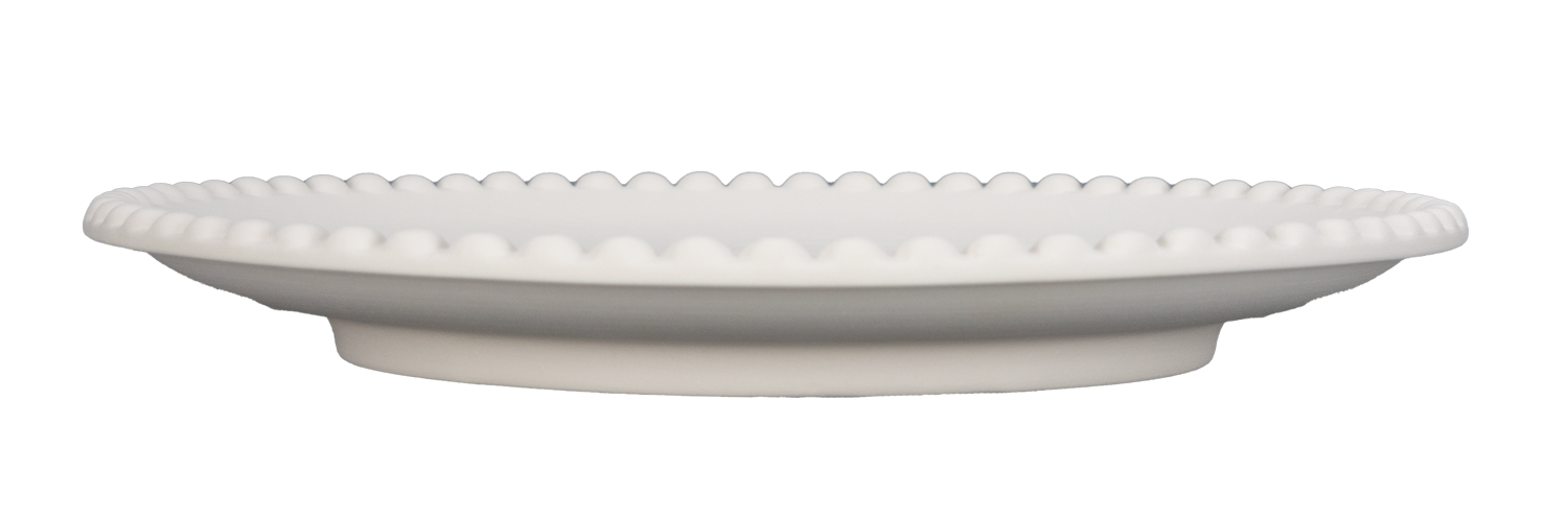 Essteller mit Perlenrand